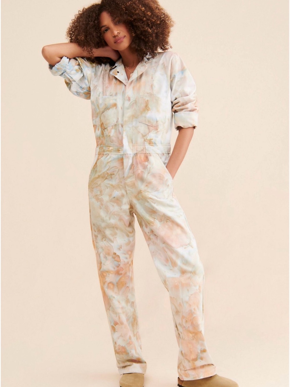 Free People Riverside Tie Dye Flight Suit - sz L - Picture 13 of 16
